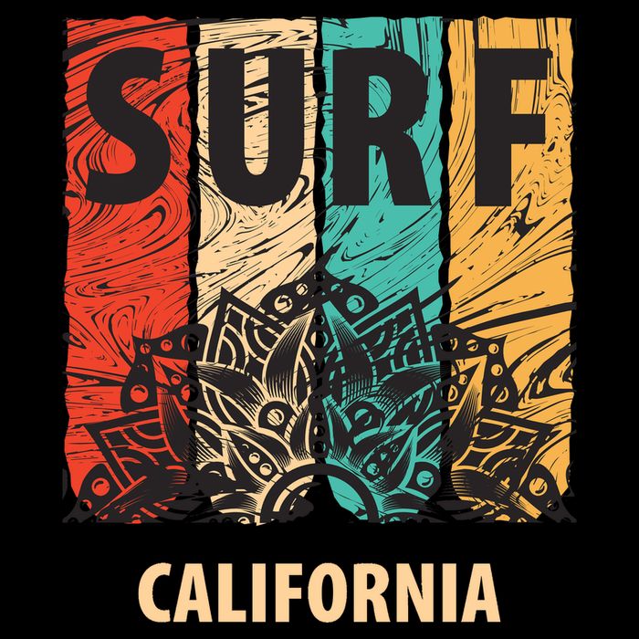 Surf California Retro Colors Toddler T-Shirt