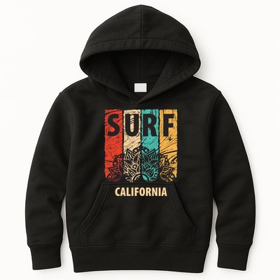 Surf California Retro Colors Kids Hoodie