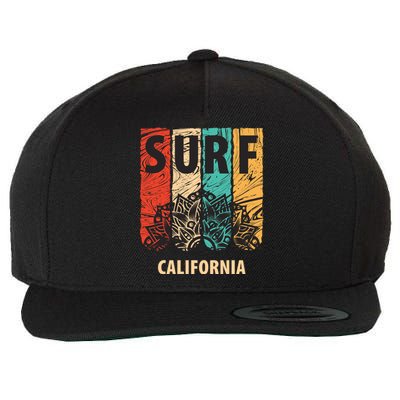 Surf California Retro Colors Wool Snapback Cap