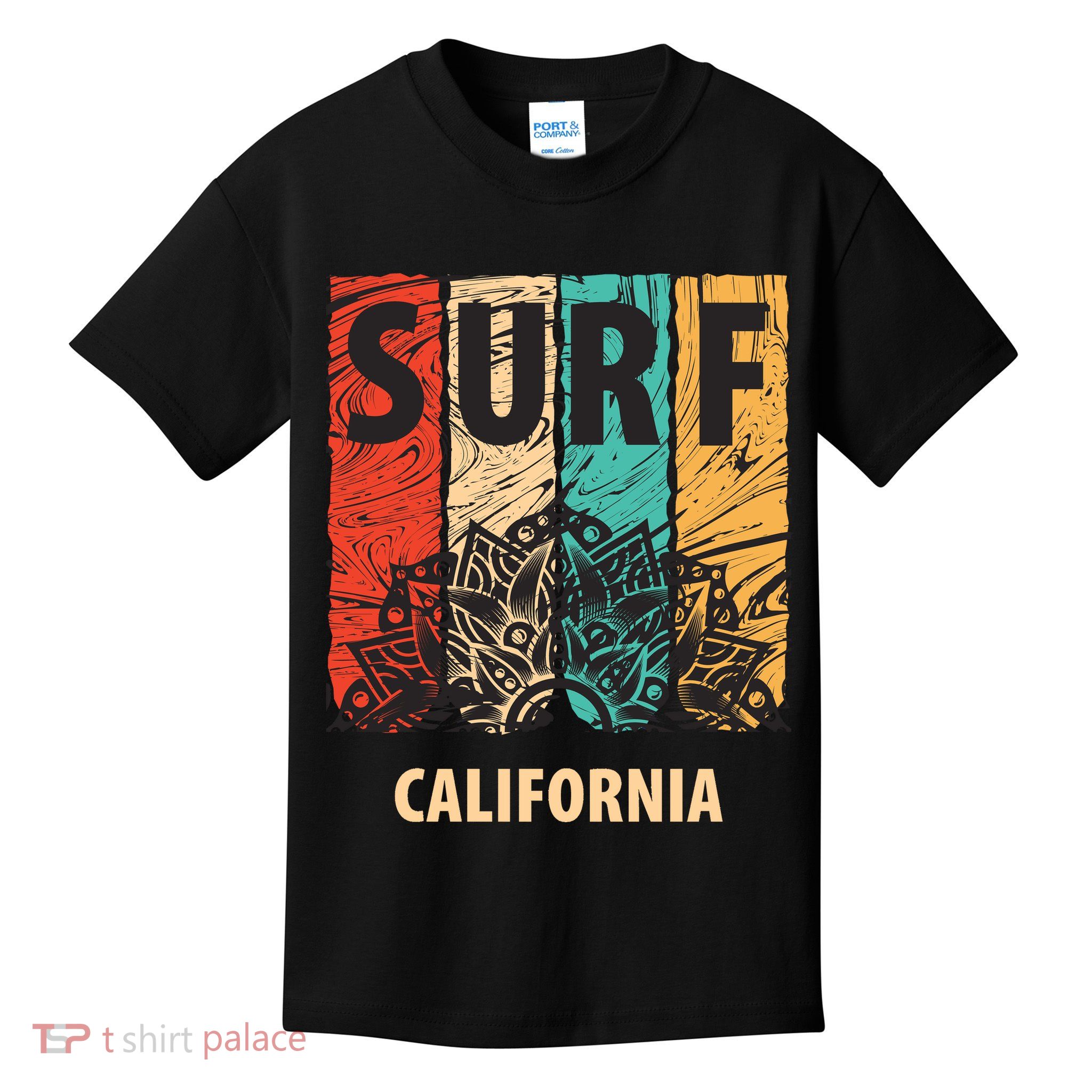 Surf California Retro Colors Kids T-Shirt