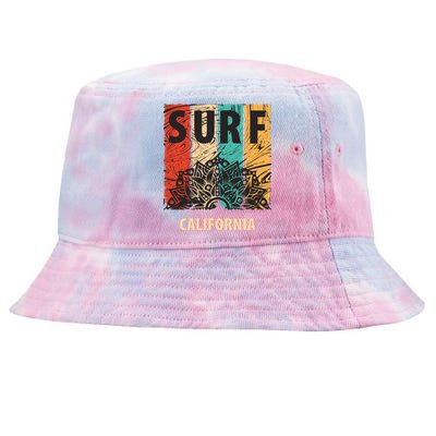 Surf California Retro Colors Tie-Dyed Bucket Hat