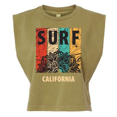 Surf California Retro Colors Garment-Dyed Women's Muscle Tee