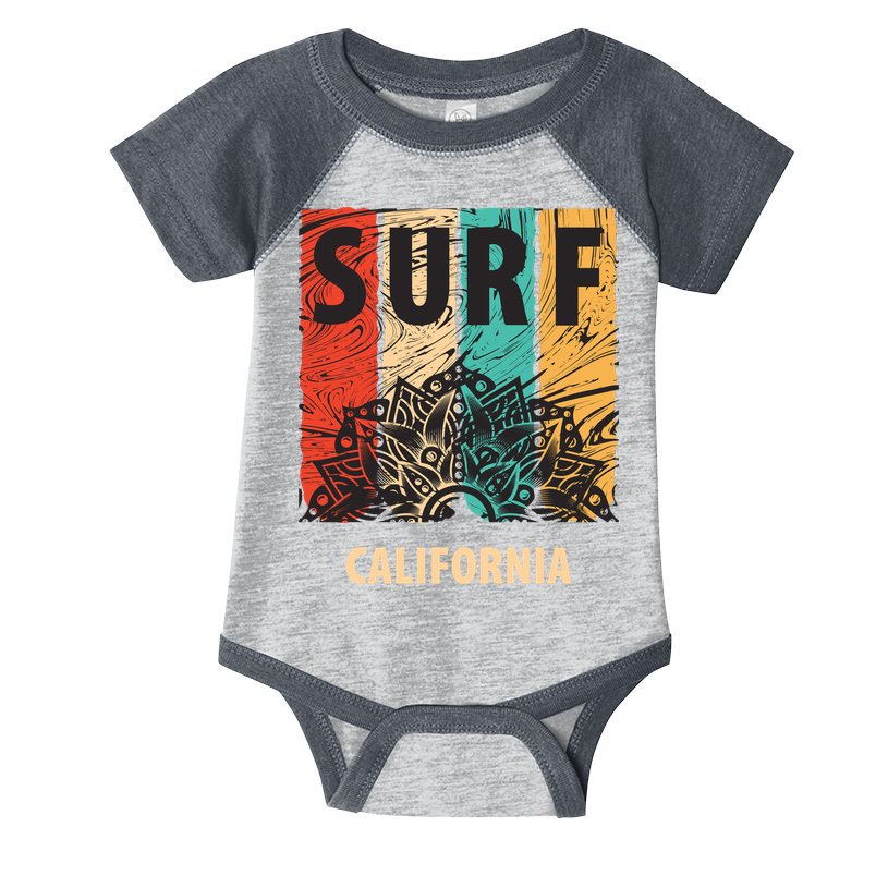 Surf California Retro Colors Infant Baby Jersey Bodysuit