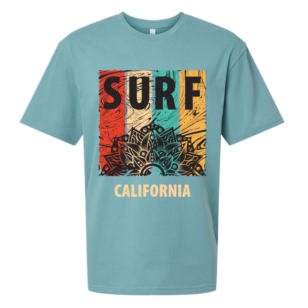 Surf California Retro Colors Sueded Cloud Jersey T-Shirt