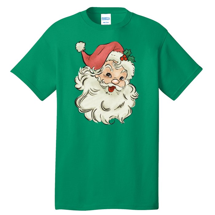 Super Cute Retro Santa Claus Vintage Christmas Gift Tall T-Shirt