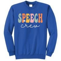 Speech Crew Retro Groovy Vintage Happy First Day Of School Sweatshirt