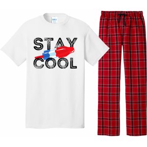 Stay Cool Rocket Pop Red White & Blue Popsicle Summer Gift Pajama Set