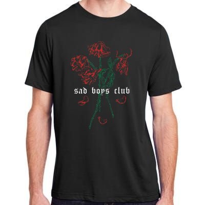 Sad Club Red Roses Aesthetic Soft Grunge Punk Goth Adult ChromaSoft Performance T-Shirt