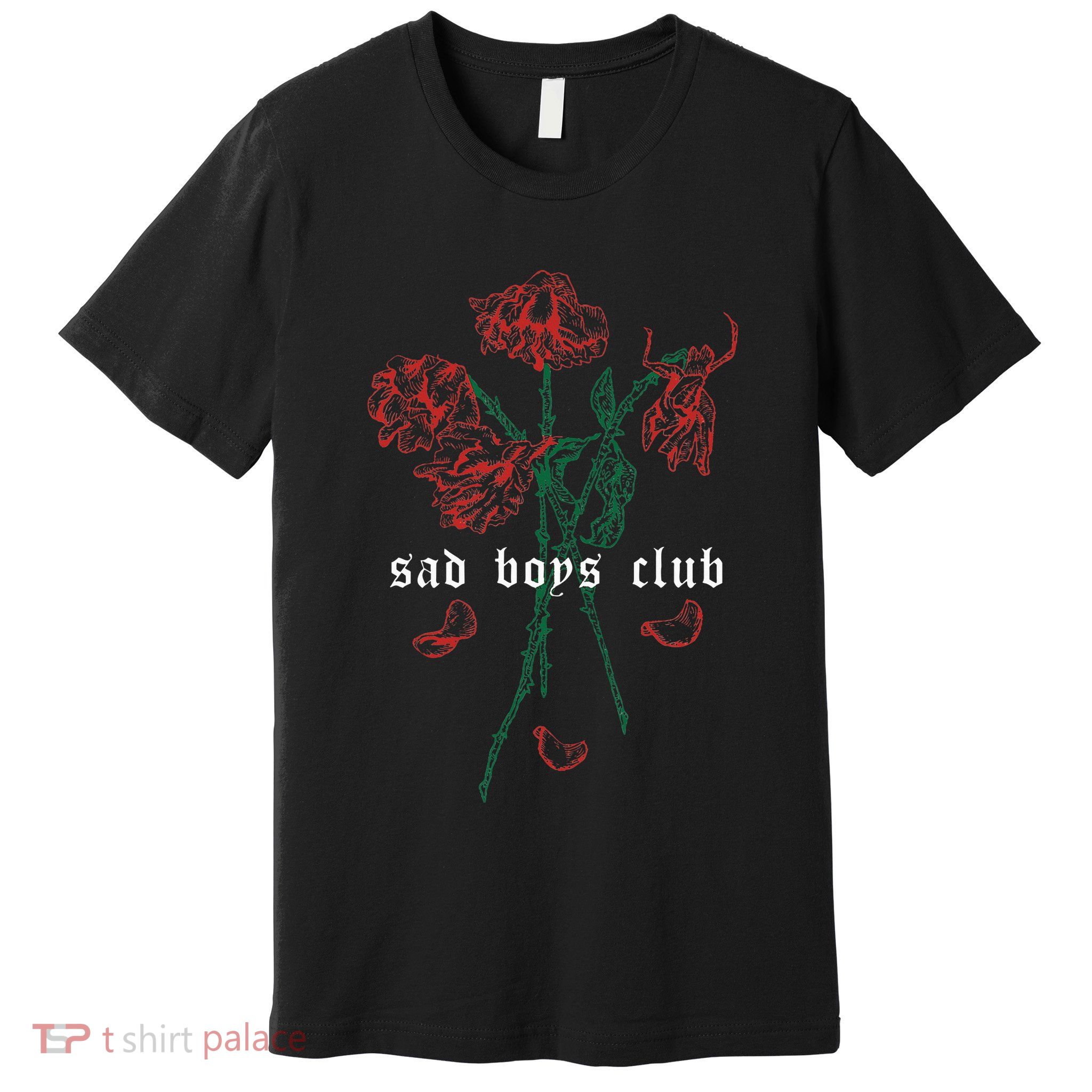 Sad Club Red Roses Aesthetic Soft Grunge Punk Goth Premium T-Shirt