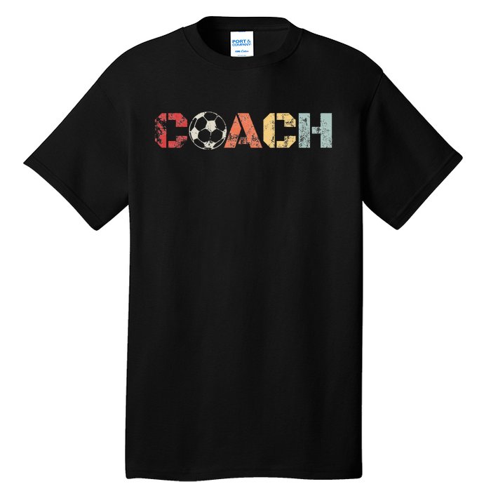 Soccer Coach Retro Vintage Instructional Soccer Ball Staff Tall T-Shirt