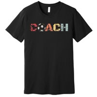 Soccer Coach Retro Vintage Instructional Soccer Ball Staff Premium T-Shirt