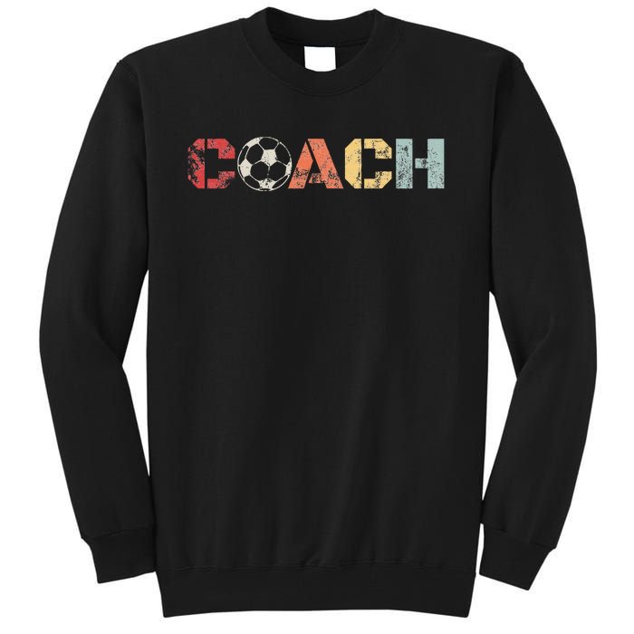 Soccer Coach Retro Vintage Instructional Soccer Ball Staff Tall Sweatshirt