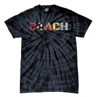 Soccer Coach Retro Vintage Instructional Soccer Ball Staff Tie-Dye T-Shirt