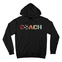 Soccer Coach Retro Vintage Instructional Soccer Ball Staff Tall Hoodie