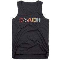 Soccer Coach Retro Vintage Instructional Soccer Ball Staff Tank Top