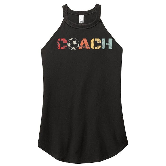 Soccer Coach Retro Vintage Instructional Soccer Ball Staff Women's Perfect Tri Rocker Tank