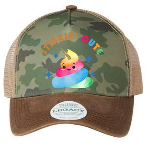 Stinkin Cute Rainbow Poop Unicorn Emoji Legacy Tie Dye Trucker Hat