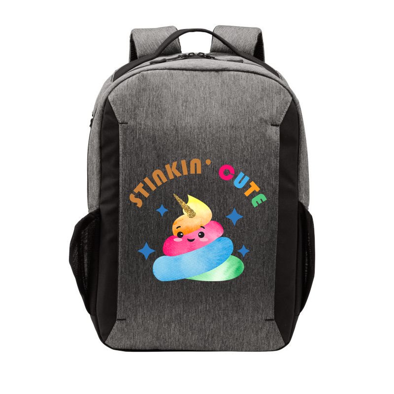 Stinkin Cute Rainbow Poop Unicorn Emoji Vector Backpack