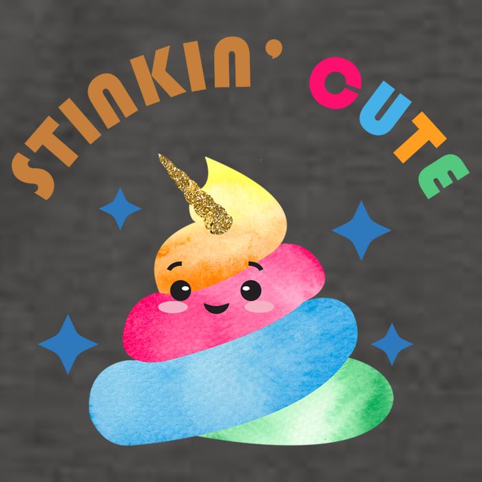 Stinkin Cute Rainbow Poop Unicorn Emoji Vector Backpack
