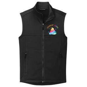 Stinkin Cute Rainbow Poop Unicorn Emoji Collective Smooth Fleece Vest