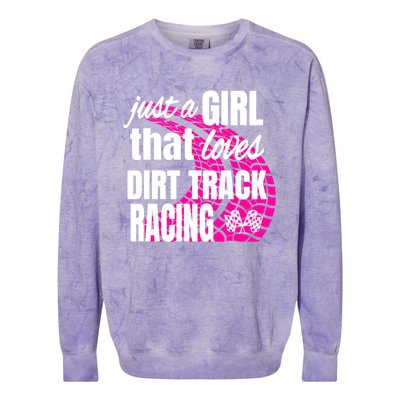 Sprint Car Racing Just A That Loves Dirt Track Racing Cute Gift Colorblast Crewneck Sweatshirt