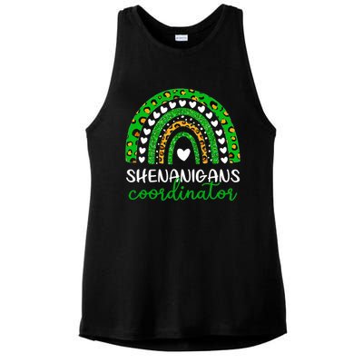 Shenanigans Coordinator Rainbow St Patricks Day Teacher Mom Ladies PosiCharge Tri-Blend Wicking Tank