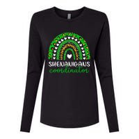 Shenanigans Coordinator Rainbow St Patricks Day Teacher Mom Womens Cotton Relaxed Long Sleeve T-Shirt