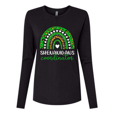 Shenanigans Coordinator Rainbow St Patricks Day Teacher Mom Womens Cotton Relaxed Long Sleeve T-Shirt