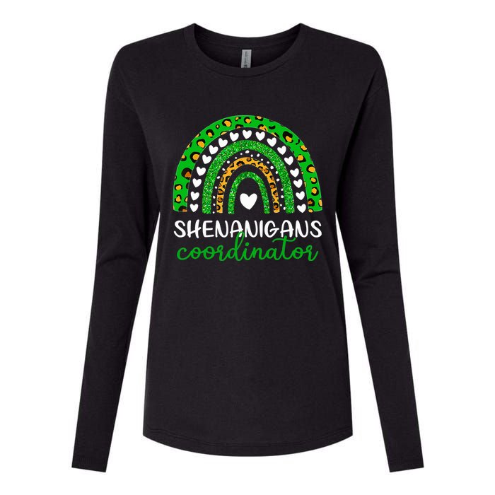 Shenanigans Coordinator Rainbow St Patricks Day Teacher Mom Womens Cotton Relaxed Long Sleeve T-Shirt