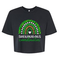 Shenanigans Coordinator Rainbow St Patricks Day Teacher Mom Bella+Canvas Jersey Crop Tee