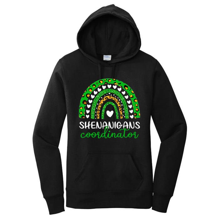 Shenanigans Coordinator Rainbow St Patricks Day Teacher Mom Women's Pullover Hoodie