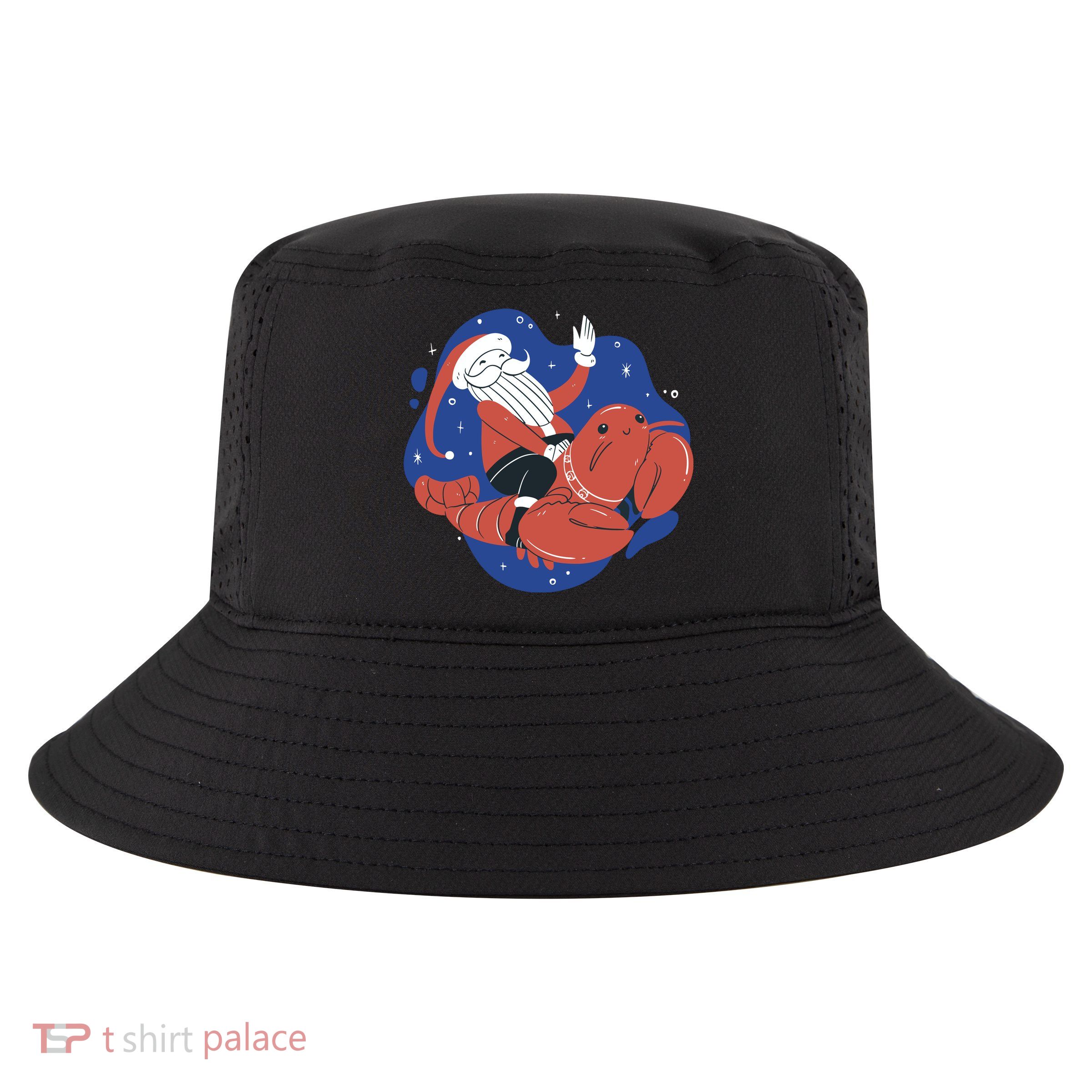Santa Claus Riding Lobster Cool Comfort Performance Bucket Hat