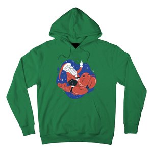 Santa Claus Riding Lobster Hoodie