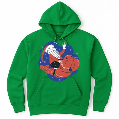 Santa Claus Riding Lobster Hoodie