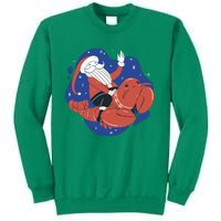 Santa Claus Riding Lobster Sweatshirt