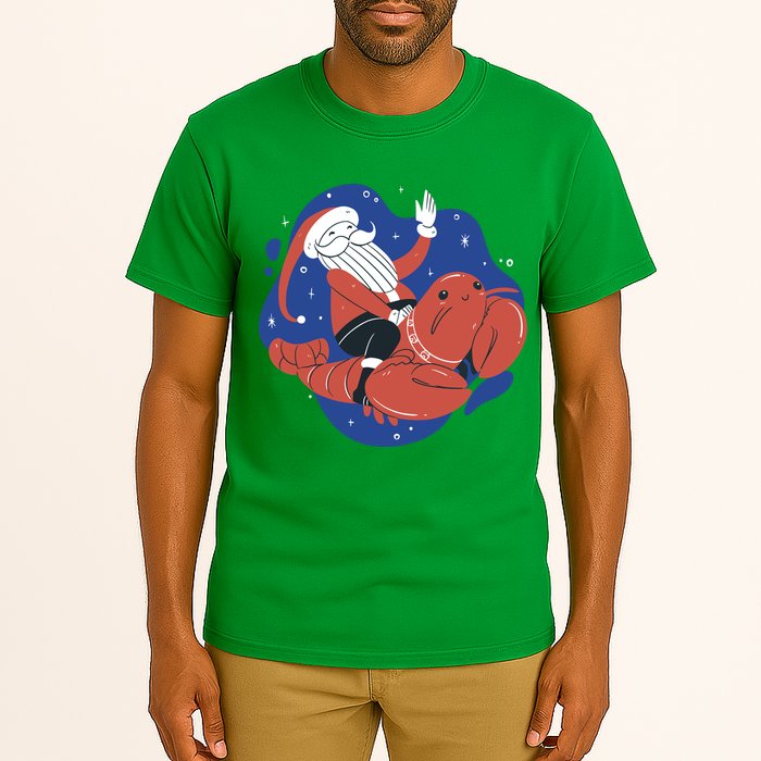 Santa Claus Riding Lobster Tall T-Shirt