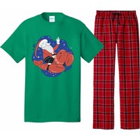 Santa Claus Riding Lobster Pajama Set