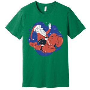 Santa Claus Riding Lobster Premium T-Shirt