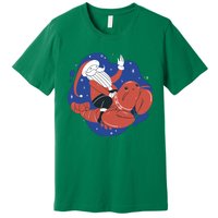 Santa Claus Riding Lobster Premium T-Shirt