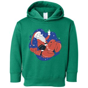 Santa Claus Riding Lobster Toddler Hoodie