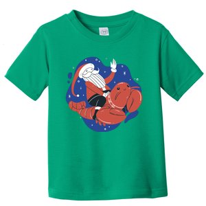 Santa Claus Riding Lobster Toddler T-Shirt