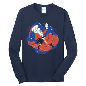 Santa Claus Riding Lobster Tall Long Sleeve T-Shirt