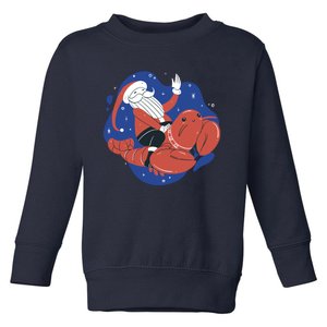 Santa Claus Riding Lobster Toddler Sweatshirt