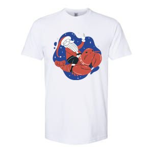 Santa Claus Riding Lobster Softstyle CVC T-Shirt