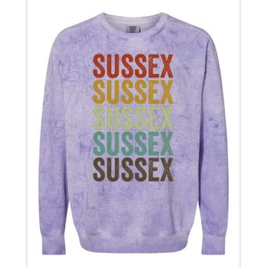 Sussex City Retro Colorblast Crewneck Sweatshirt