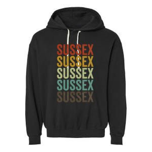 Sussex City Retro Garment-Dyed Fleece Hoodie