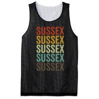 Sussex City Retro Mesh Reversible Basketball Jersey Tank