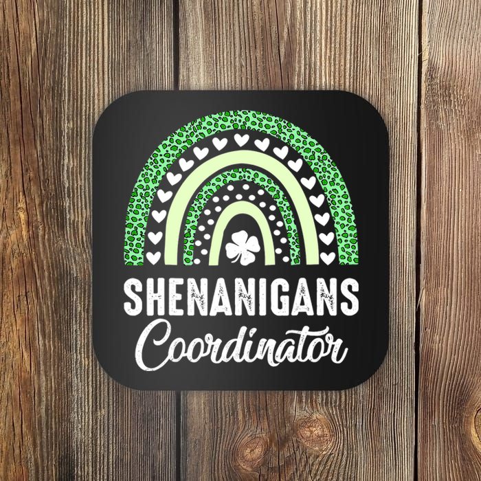 Shenanigans Coordinator Rainbow St Patricks Day Teacher Gift Coaster