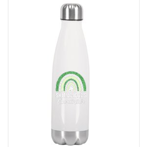 Shenanigans Coordinator Rainbow St Patricks Day Teacher Gift Stainless Steel Insulated Water Bottle