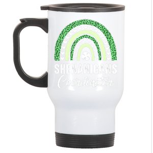 Shenanigans Coordinator Rainbow St Patricks Day Teacher Gift Stainless Steel Travel Mug